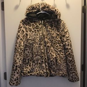 George girls Leopard coat